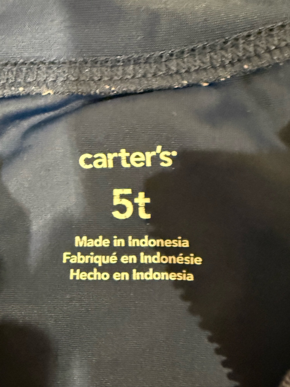 Carter's Navy Rash Guard Size 5T - Picture 4 of 7